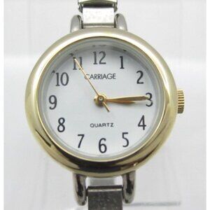 Women Carraige by TImex Quartz WR Analog 22mm Round Watch (H895) "New Battery"